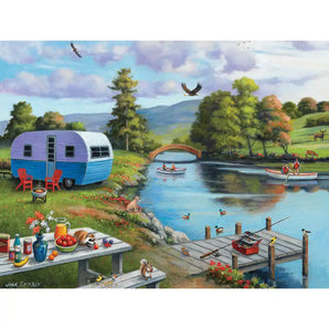 Fishing On The River Jigsaw Puzzle