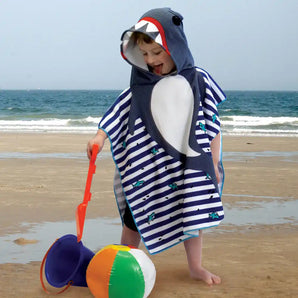 Kids Hooded Towel Shark