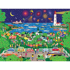 Fireworks Over The Bay Jigsaw Puzzle