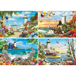 Set of 4 Alan Giana 300 Large Piece Jigsaw Puzzles