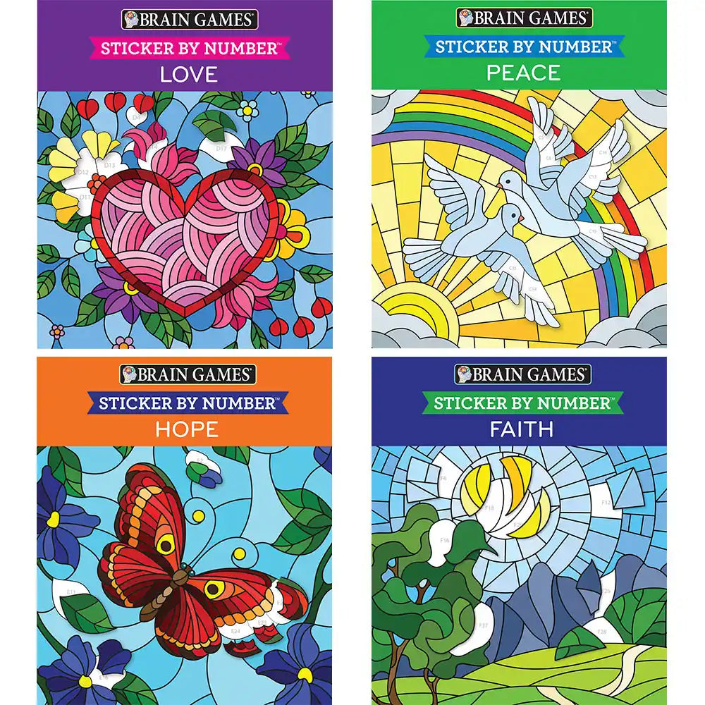 Sticker By Number Example Sticker by Number Book Set of Four | Bits and Pieces Canada
