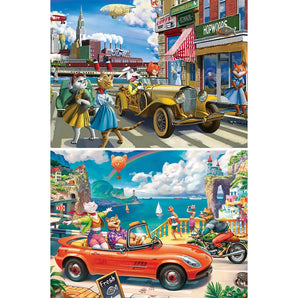 Set of 2 Art World 300 Large Piece Jigsaw Puzzles