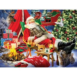 Camping Santa Jigsaw Puzzle