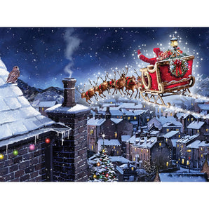 Santa Flying Jigsaw Puzzle