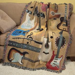 Guitar Throw Blanket