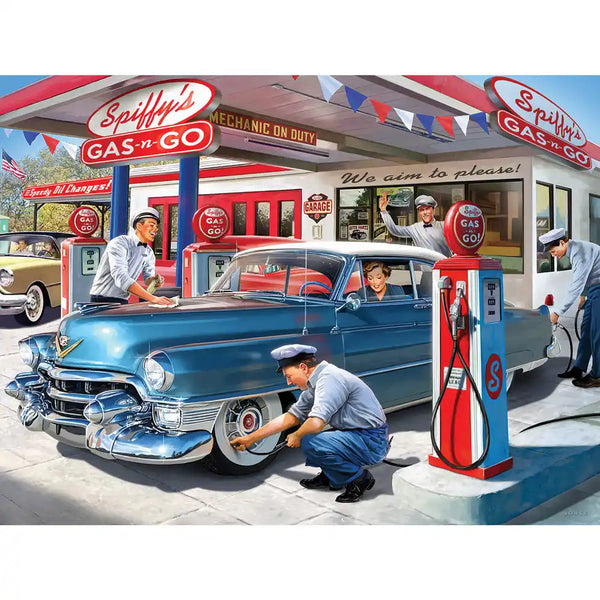 ビンテージ50s ハーレクイン　ジェスチャー　S&P ミッドセンチュリー 50s Service Station Jigsaw Puzzle | Bits and Pieces Canada