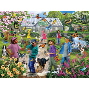 Butterfly Garden Visit Jigsaw Puzzle