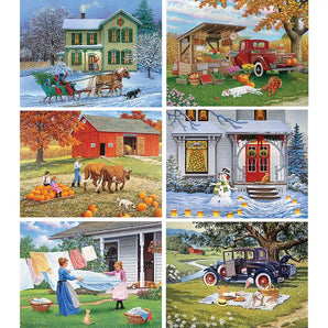 Set of 6 John Sloane Jigsaw Puzzles