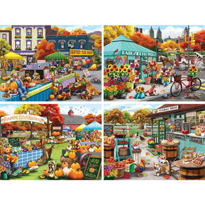 Set of 4 Nancy Wernersbach Jigsaw Puzzles