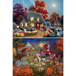 Set of 2 Halloween Jigsaw Puzzles