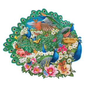 Peacock Garden Shaped Jigsaw Puzzle