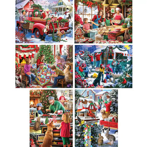 Set of 6 Larry Jones Jigsaw Puzzles