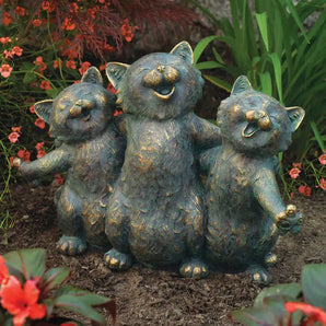 Singing Kittens Garden Statue