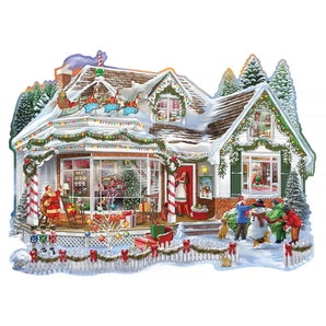 Christmas Call To Dinner Shaped Jigsaw Puzzle