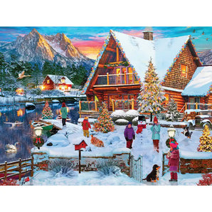 Christmas At The Cabin 300 Large Piece Jigsaw Puzzle