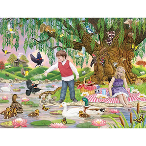 Picnic Under The Old Willow Jigsaw Puzzle