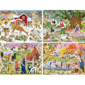 Set of 4 Rosiland Solomon Jigsaw Puzzles