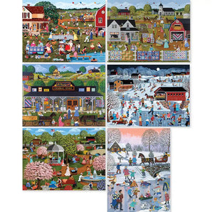 Set of 6 Sheila Lee Jigsaw Puzzles