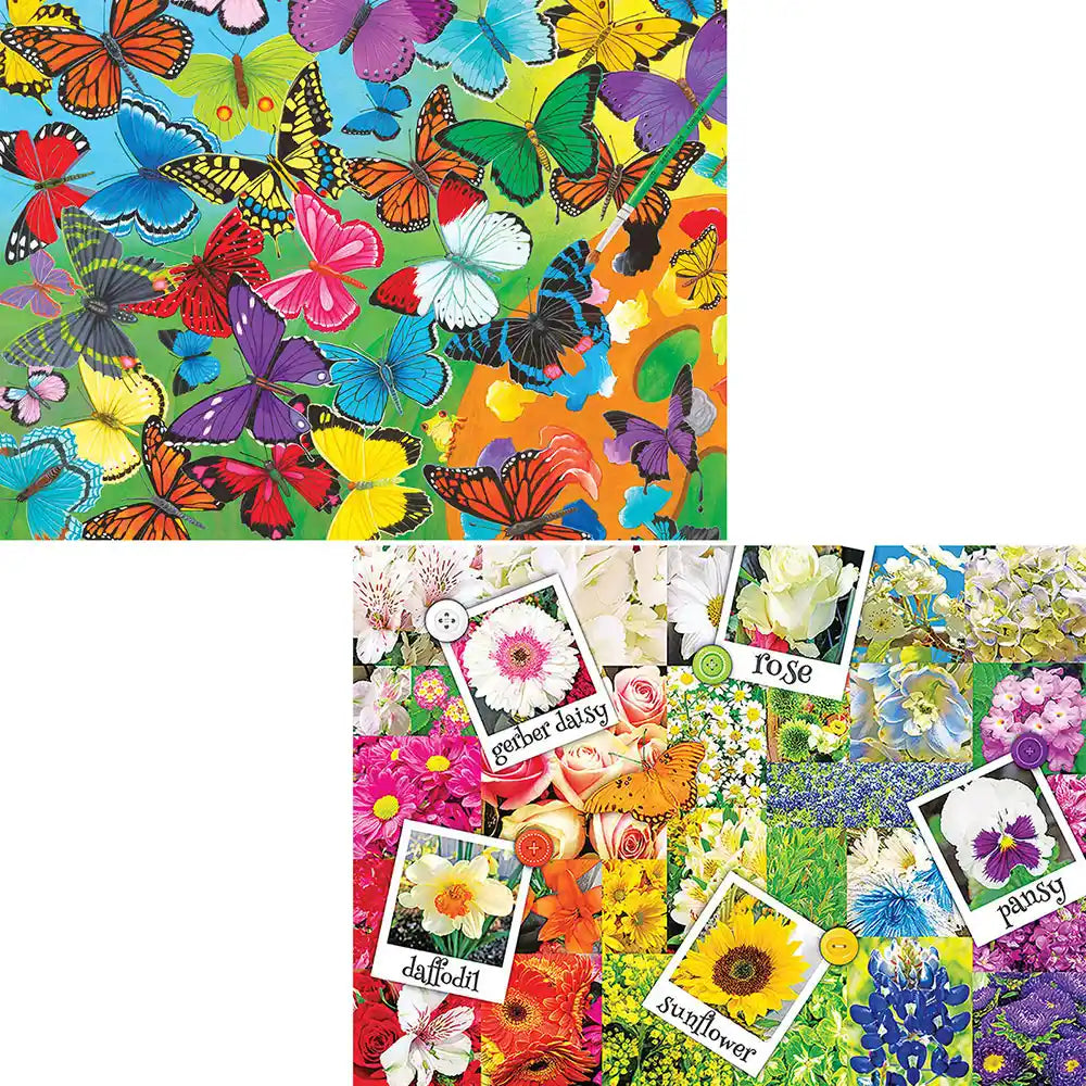 Puzzle Set Color Set of 2: Colors Of The Rainbow 300 Large Piece Jigsaw Puzzles – Bits ...