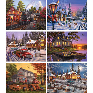 Set of 6 Geno Peoples Jigsaw Puzzles