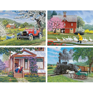 Set of 4 John Sloane Jigsaw Puzzles