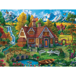 Magic House By The Mountains Jigsaw Puzzle