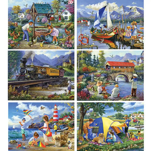 Set of 6 Oleg Gavrilov Jigsaw Puzzles