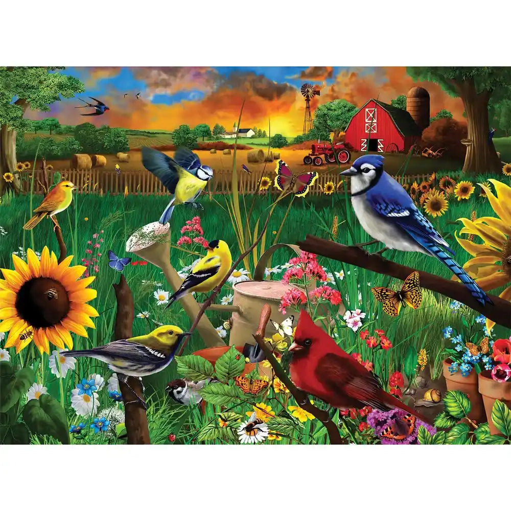 Sunflower Birds 1000 Piece Jigsaw Puzzle | Bits and Pieces – Bits and ...