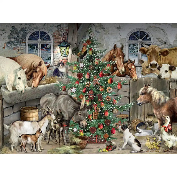 Christmas in the Barn Glitters Puzzle | Bits and Pieces Canada