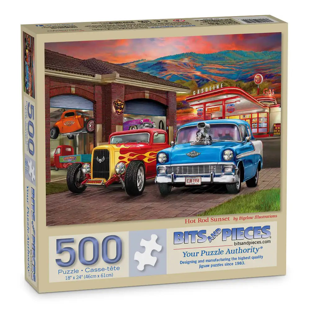 Hot Rod Sunset Jigsaw Puzzle Bits and Pieces Canada