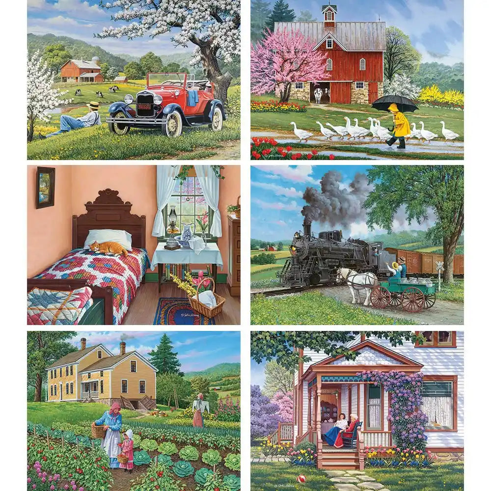 Set of 6 John Sloane Jigsaw Puzzles