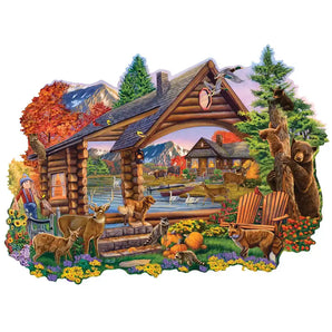 Autumn Retreat Shaped Jigsaw Puzzle