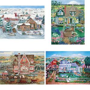 Set of 4 Diana Schmidt Jigsaw Puzzles