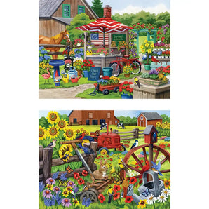 Set of 2 Nancy Wernersbach 300 Large Piece Jigsaw Puzzles