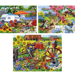 Set of 3 Nancy Wernersbach 500 Piece Jigsaw Puzzles