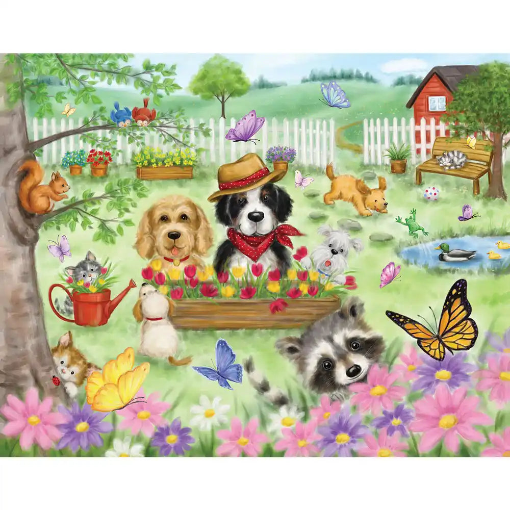 Garden Animals 300 Large Piece Jigsaw Puzzle | Bits and Pieces – Bits ...