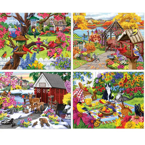 Rustic Gardens 4in1 MultiPack Puzzle Sets