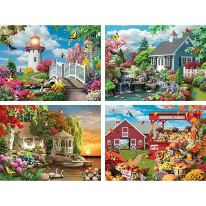 Scenic Beauty 4in1 MultiPack Jigsaw Puzzles