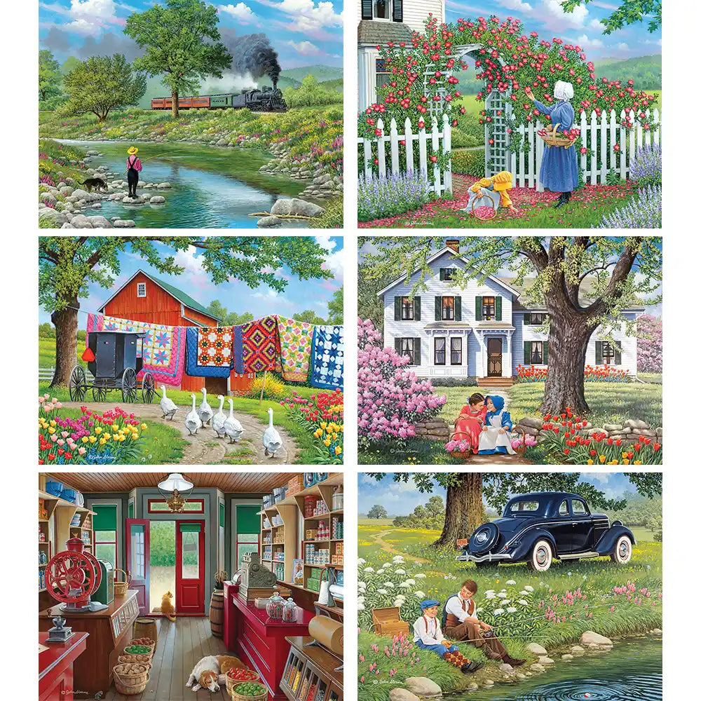 Set of 6 John Sloane Jigsaw Puzzles