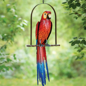 Swinging Parrot Sculpture