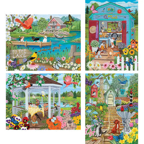 Set of 4 Kathy Bambeck 1000 Piece Jigsaw Puzzles