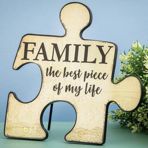 Family Puzzle Piece Plaque