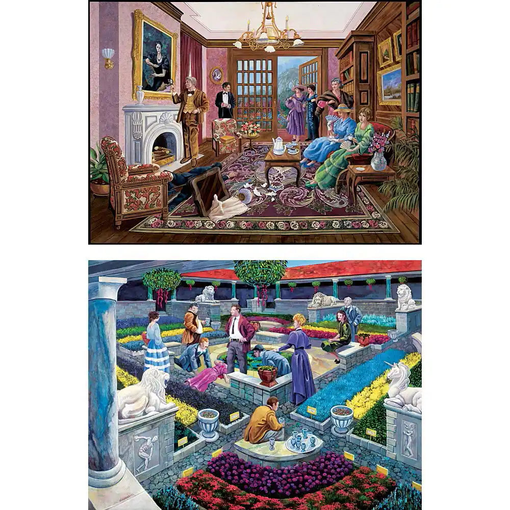 Set of 2 Murder Mystery Jigsaw Puzzles