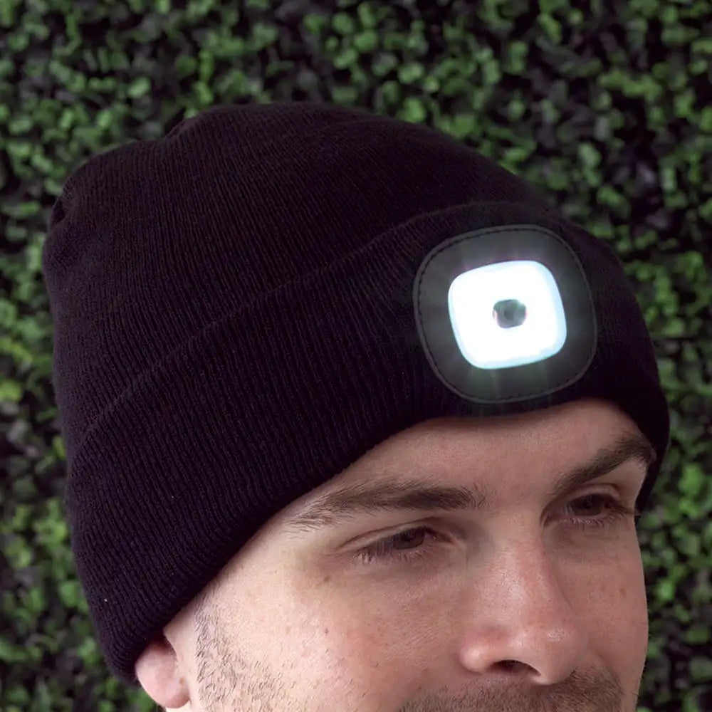 Beanie Hat with LED Light-Black| Bits and Pieces Canada