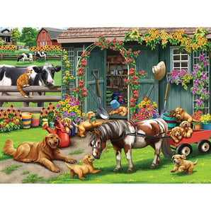 Playtime at the Garden Shed 1000 Piece Jigsaw Puzzle