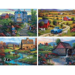 Set of 4John Zaccheo Jigsaw Puzzles