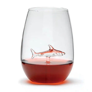 Shark Stemless Wine Glass