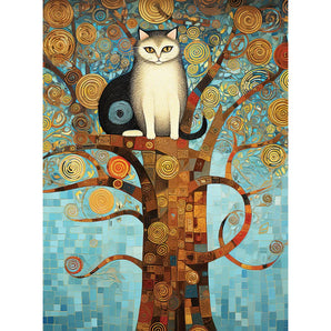 Art Deco Cat Jigsaw Puzzle