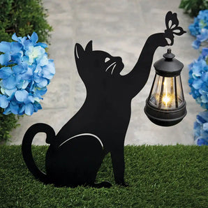 Solar Garden Cat Lantern