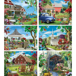 Set of 6 Alan Giana Jigsaw Puzzles